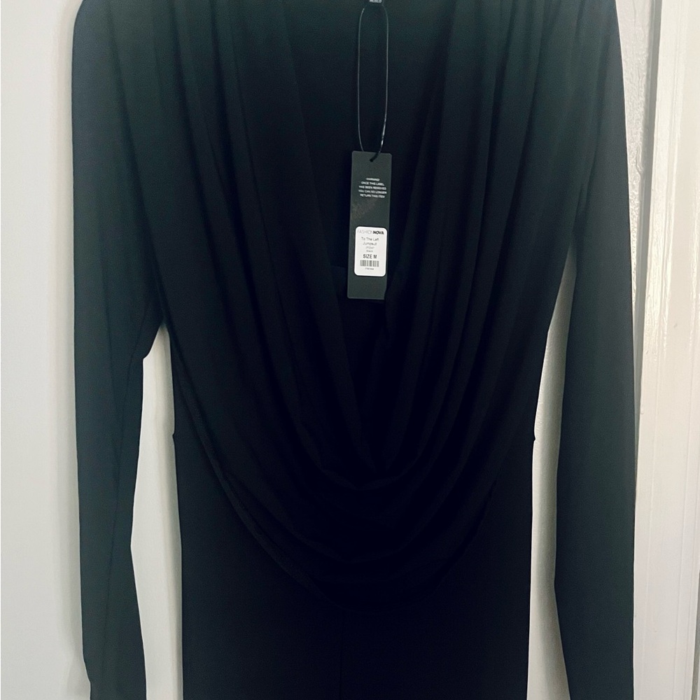 Elegant Black Long Sleeve Jumpsuit